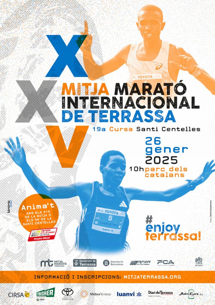 poster oficial XXV Mitja-Marató Internacional de Terrassa 2025