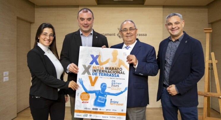 presentació a l'alacalde Terrassa de la 25 Mitja Marató Internacional de Terrassa